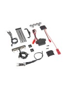 Traxxas 7285A LED light kit, 1/16th Summit (power supply, chrome lightbar, roof light harness (4 clear, 2 red), chassis harness (4 clear, 2 red), wire ties, mounts)