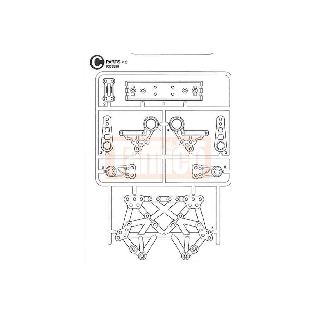 Tamiya C-Teile (2) (CR-01) #9005889