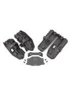 Traxxas 8080X Fenders, inner (narrow), front & rear (for clipless body mounting) (2 each)/ rock light covers (8)/ battery plate/ body mount/ 3x8 flat-head screws (4)/ 2.5x6 CS (10)