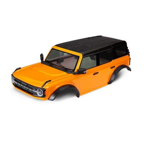 Traxxas 9211X Body, Ford Bronco (2021), complete, Cyber Orange (painted) (includes grille, side mirrors, door handles, fender flares, windshield wipers, spare tire mount, & clipless mounting) (requires #8080X inner fenders)