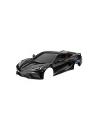 Traxxas 9311A Body, Chevrolet Corvette Stingray, complete (black) (painted, decals applied) (includes side mirrors, spoiler, grilles, vents, & clipless mounting)