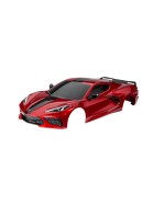 Traxxas 9311R Body, Chevrolet Corvette Stingray, complete (red) (painted, decals applied) (includes side mirrors, spoiler, grilles, vents, & clipless mounting)