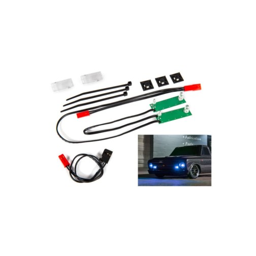 LED light set, front, complete (blue) (includes light harness, power harness, zip ties (9))