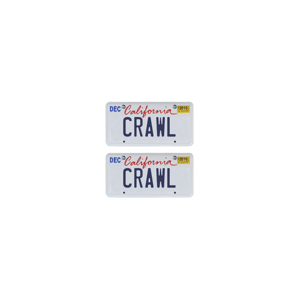 Tamico Kennzeichen "CRAWL" USA 1:10 3D 2er Set