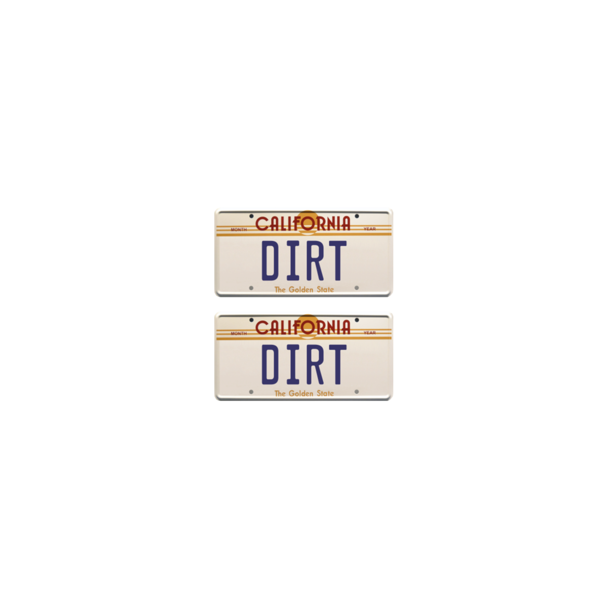 Tamico Kennzeichen "DIRT" USA 1:10 3D 2er Set alt