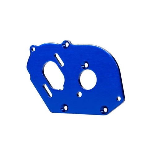 Traxxas 9490X Plate, motor, blue (4mm thick) (aluminum)/ 3x10mm CS with split and flat washer (2)