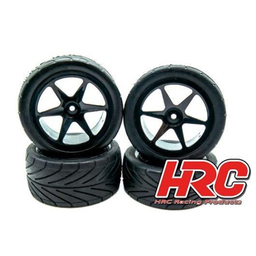 HRC Reifen Arrow Pattern - 1:10 4WD Buggy - montiert - schwarze Felgen 2.2 (4)