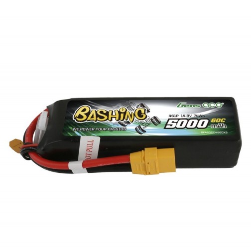 Gens ace Lipo Battery 5000mAh 14.8V 60C 4S1P Bashing XT90
