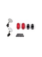 Traxxas 9339 Side mirrors (left & right)/ mounts (2)/ tail light lens (2)/ retainers (2)/ 1.6x7 BCS (self-tapping) (6) (fits #9333 or 9335 body)