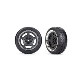 Traxxas 9372 Tires and wheels, assembled, glued (black...