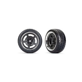 Traxxas 9373 Tires and wheels, assembled, glued (black...