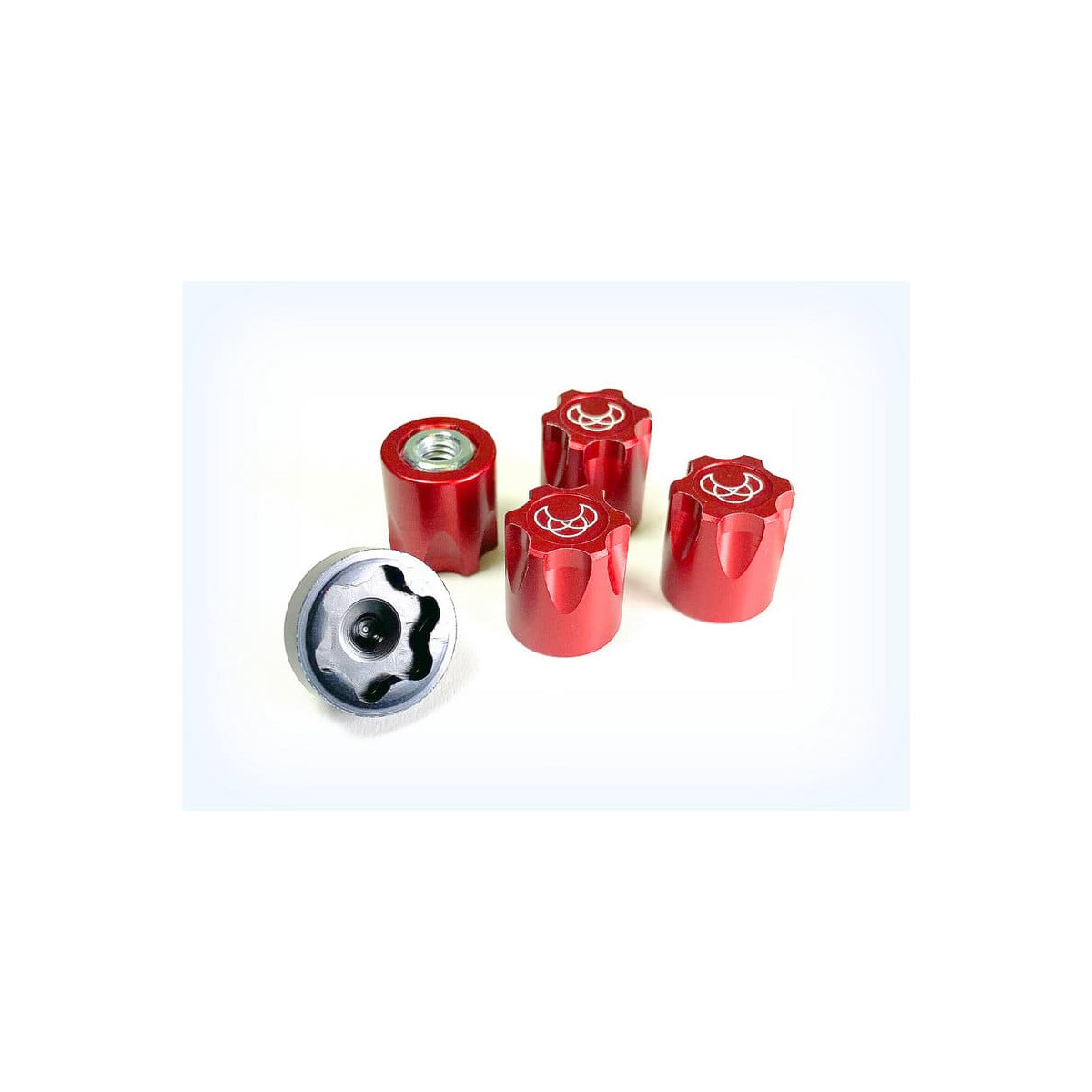 Absima Radnabe / Radmutter M4 rot (4) 1:10