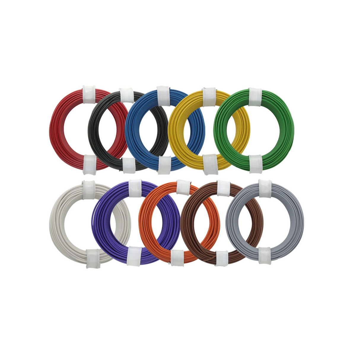 Donau Kupferschaltdraht-Set (0,5 mm) 10 x10 m - 10 farbig