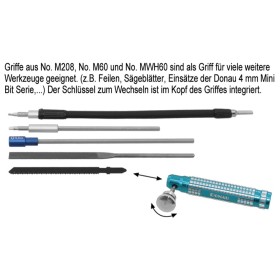 Donau Elektronik M60 Profiline needle file set 7 pcs. with metal handle
