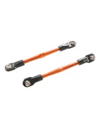 Traxxas 3139T Turnbuckles, aluminum (orange-anodized), toe links, 59mm (2) (assembled w/ rod ends & hollow balls) (requires 5mm aluminum wrench #5477)