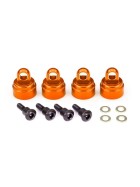 Traxxas 3767T Shock caps, aluminum (orange-anodized) (4) (fits all Ultra Shocks)