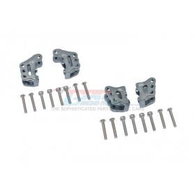 GPM Alu Front&Rear Axle Mount Set for Suspension Links für Axial RBX10 Grausilber