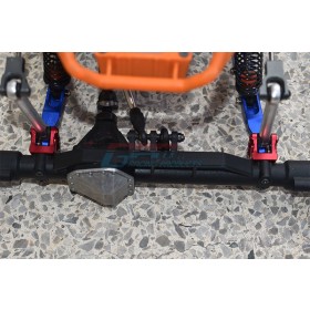 GPM Alu Front&Rear Axle Mount Set for Suspension Links für Axial RBX10 Grausilber