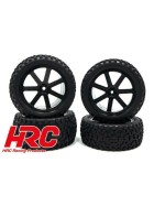 HRC Reifen Blocker Pattern - 1:10 4WD Buggy - montiert - schwarze Felgen 2.2 (4)