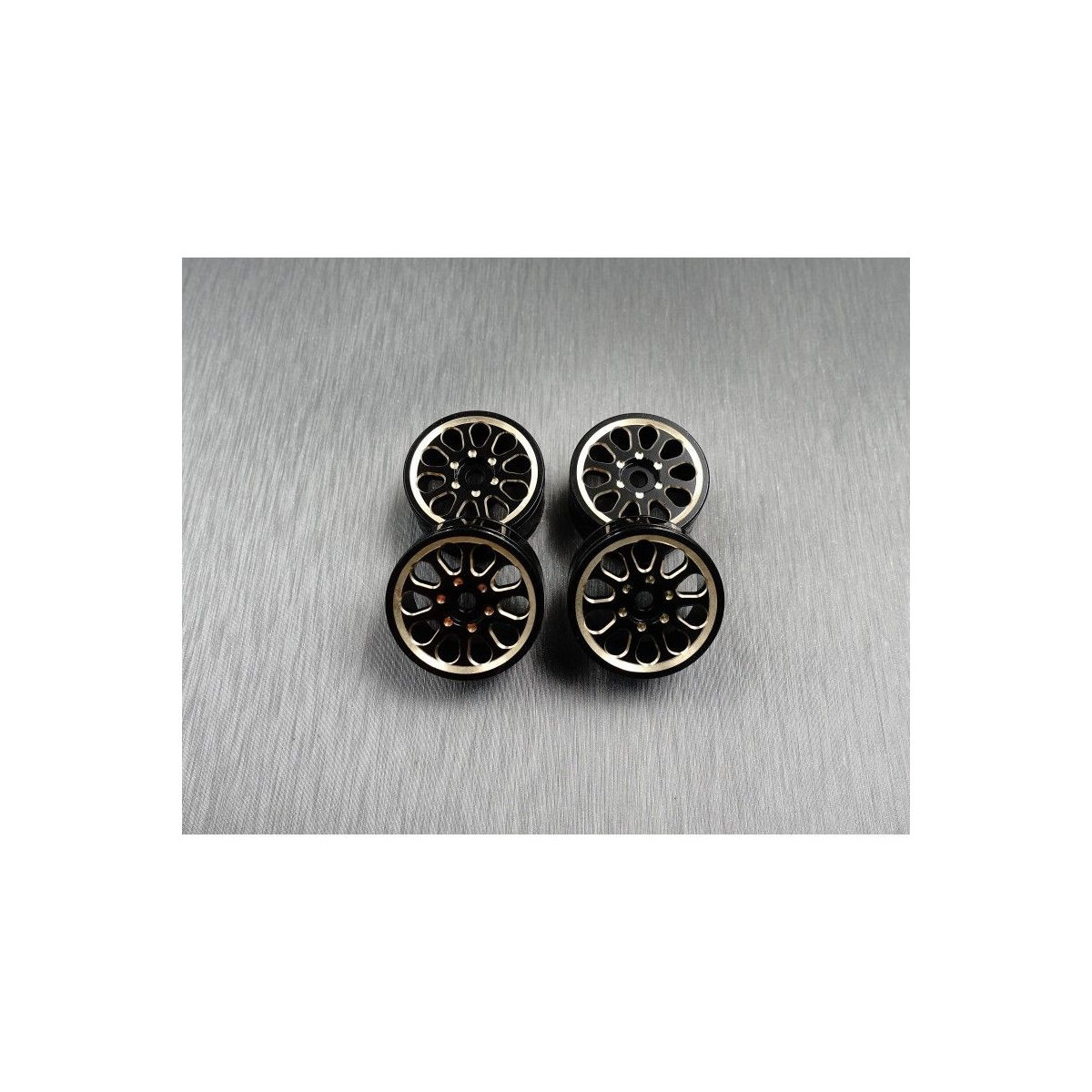 SAMIX SCX24 BRASS WHEEL SET SCX-24 4 PCS