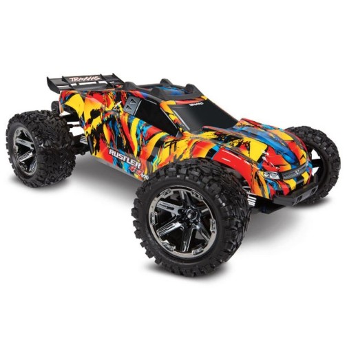 Traxxas Rustler 4x4 VXL Solar Flare RTR without Battery/Charger