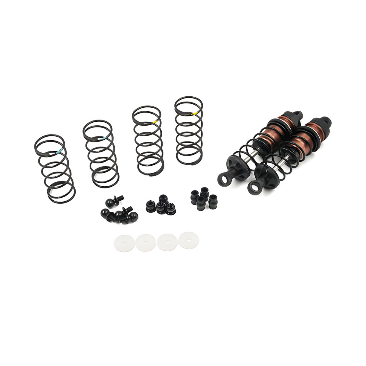 Yeah Racing Alu Big Bore Go 70mm Dämpfer (2) schwarz