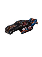 Traxxas 3720T Body, Rustler VXL, orange (painted, decals applied)