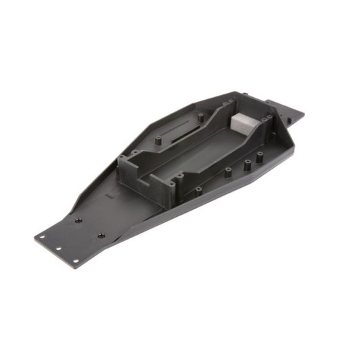 Traxxas 3728 Lower chassis (black) (166mm long battery compartment) (fits both flat and hump style battery packs)