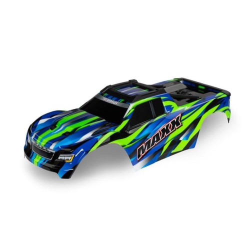 Traxxas 8918G Body, Maxx, green (painted, decals applied) (fits Maxx with extended chassis (352mm wheelbase))