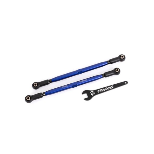 Traxxas 7897X Toe links, front (TUBES blue-anodized, 7075-T6 aluminum, stronger than titanium) (2) (for use with #7895 X-Maxx WideMaxx suspension kit)