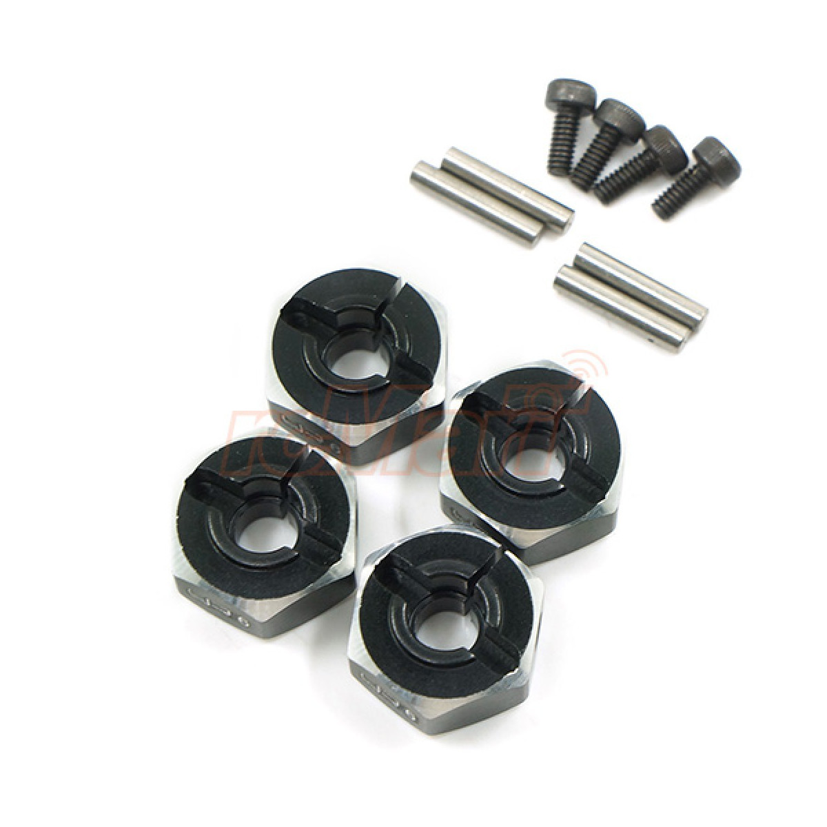 Yeah Racing Alum Hex Adaptor 12x6mm (4) Black