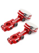 Yeah Racing Alu Karosserie-Halter Invisible Body Mounting System (2) Rot