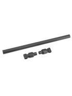 Team Corally - Chassis Tube - Front - 197.5mm - Aluminum - Black - 1 Set