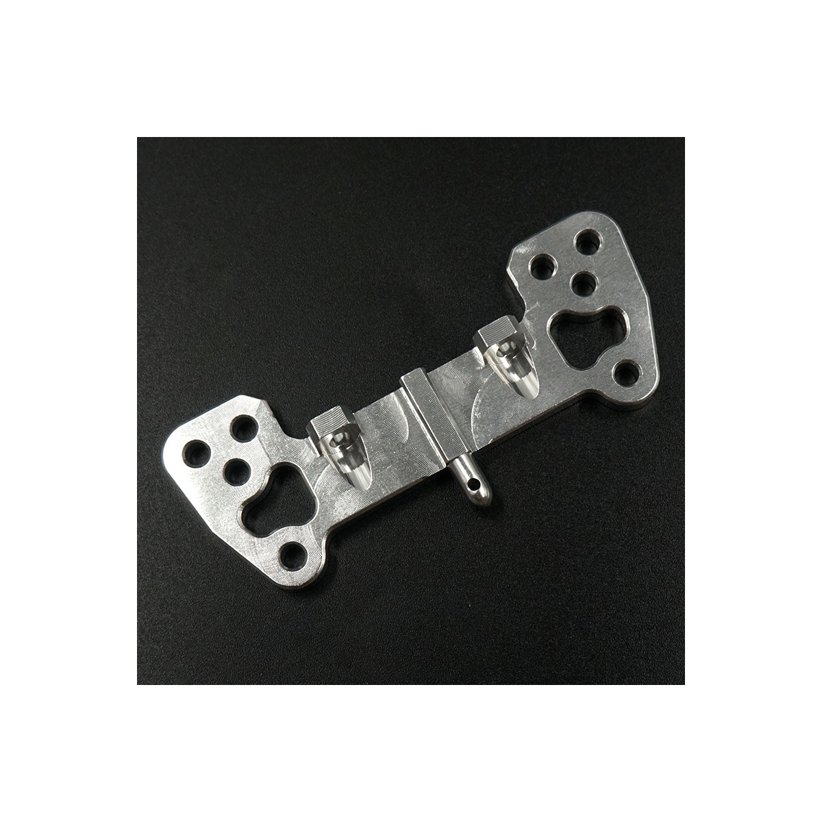 Xtra Speed Alu Front Shock Mount Silver für Tamiya...
