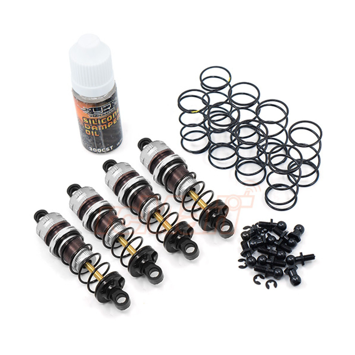 Yeah Racing Alu Dämpfer-Satz 60mm (4) Silber