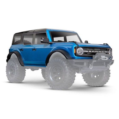 Traxxas 9211A Body, Ford Bronco (2021), complete, Velocity Blue (painted) (includes grille, side mirrors, door handles, fender flares, windshield wipers, spare tire mount & clipless mounting) (requires #8080X inner fenders)