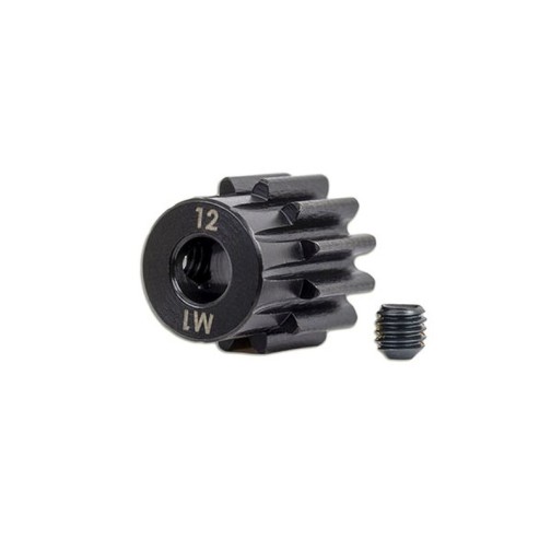 Traxxas 6482X Gear, 12-T pinion (1.0 metric pitch) (fits 5mm shaft)/ set screw