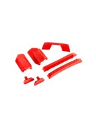 Traxxas 9510R Body reinforcement set, red/ skid pads (roof) (fits #9511 body)