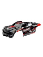 Traxxas 9511R Body, Sledge, red/ window, grille, lights decal sheet (assembled with front & rear body mounts and rear body support for clipless mounting)