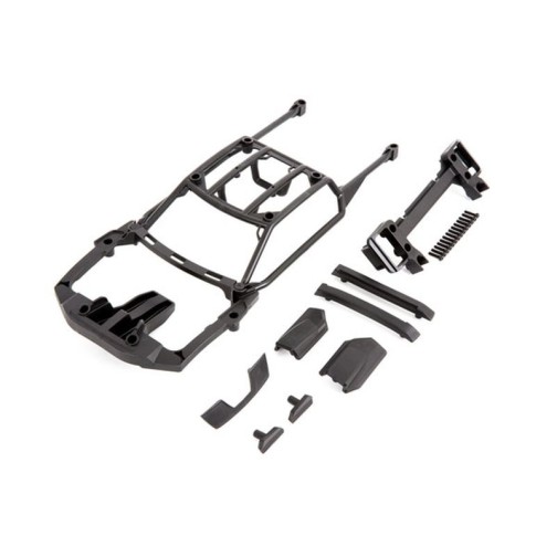 Traxxas 9513X Body support (assembled with front mount & rear latch)/ skid pads (roof) (left & right)