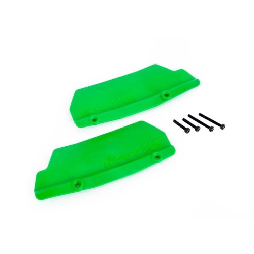 Traxxas 9519G Mud guards, rear, green (left and right)/ 3x15 CCS (2)/ 3x25 CCS (2)