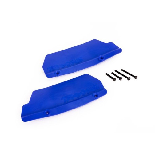 Traxxas 9519X Mud guards, rear, blue (left and right)/ 3x15 CCS (2)/ 3x25 CCS (2)