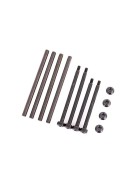 Traxxas 9540 Suspension pin set, front & rear (hardened steel), 4x67mm (4), 3.5x48.2mm (2), 3.5x56.7mm (2)/ M3x0.5mm NL, flanged (2)