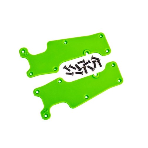 Traxxas 9633G Suspension arm covers, green, front (left and right)/ 2.5x8 CCS (12)