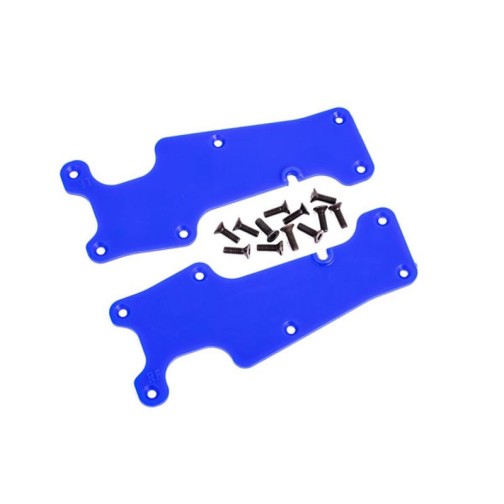 Traxxas 9633X Suspension arm covers, blue, front (left and right)/ 2.5x8 CCS (12)