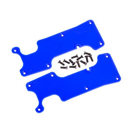 Traxxas 9634X Suspension arm covers, blue, rear (left and...