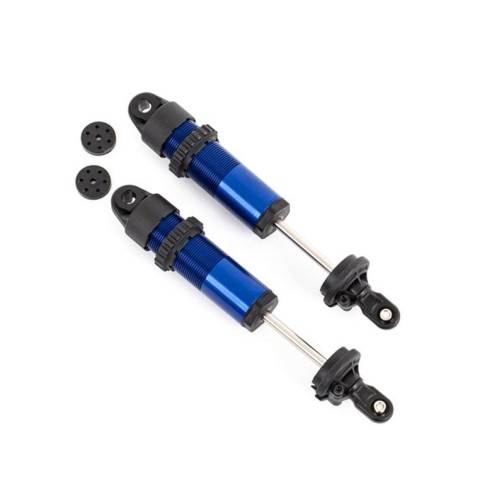 Traxxas 9661 Shocks, GT-Maxx, long, aluminum (blue-anodized) (fully assembled w/o springs) (2)