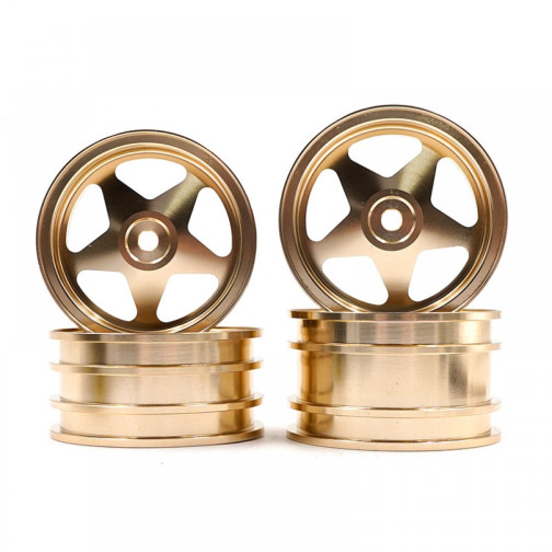 thumbnail image 2 of TAMIYA 300053471 Narrow 5-Spoke Rims - Set Of 4 Replacement Wheels For Touring Car Models 2 of 14