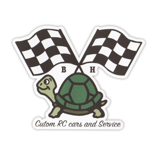 Blockhead Motors Aufkleber/Decals Checker Flag Turtle