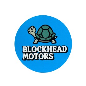 Blockhead Motors Aufkleber/Decals Round Blau